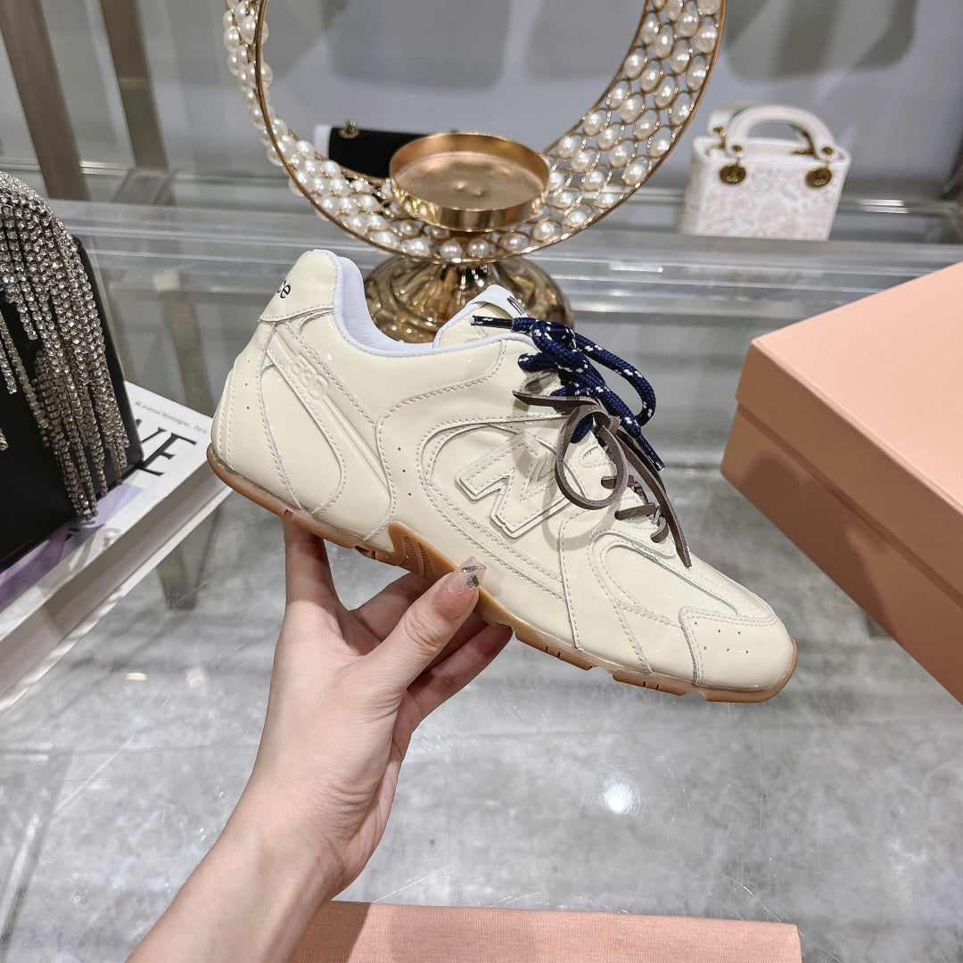 Light Cream Sneakers NB Cowhide