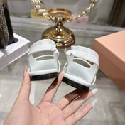 MIUMIU 26S MARY JANE FLATS IN WHITE CALFSKIN
