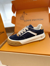LV 26S TILTED SNEAKERS IN DARK BLUE SUEDE