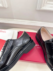 VIV' RANGERS LACE-UPS IN BLACK CALFSKIN