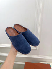LP 25S MULES IN NAVY BLUE SUEDE