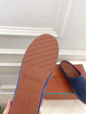 LP 25S MULES IN NAVY BLUE SUEDE