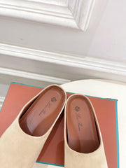 LP 25S MULES IN WARM BEIGE SUEDE