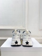 DIOR 26S SNEAKER IN WHITE GREY CALFSKIN AND MESH FABRIC