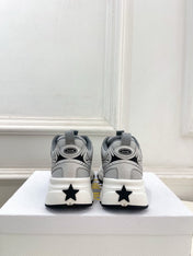DIOR 26S SNEAKER IN GREY CALFSKIN AND MESH FABRIC
