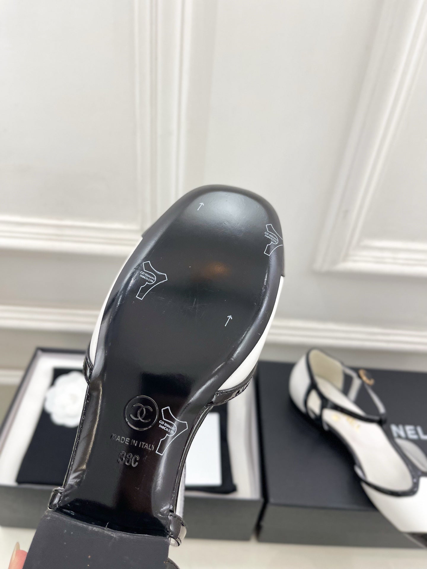 CHANEL 26S T STRAP MARY JANES IN WHITE LAMBSKIN