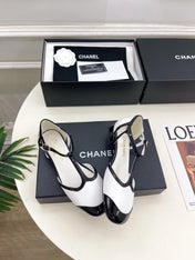 CHANEL 26S T STRAP MARY JANES IN WHITE LAMBSKIN