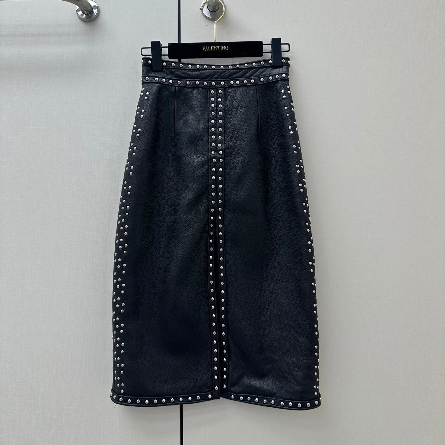 HERMES 26S LEATHER SKIRT 734