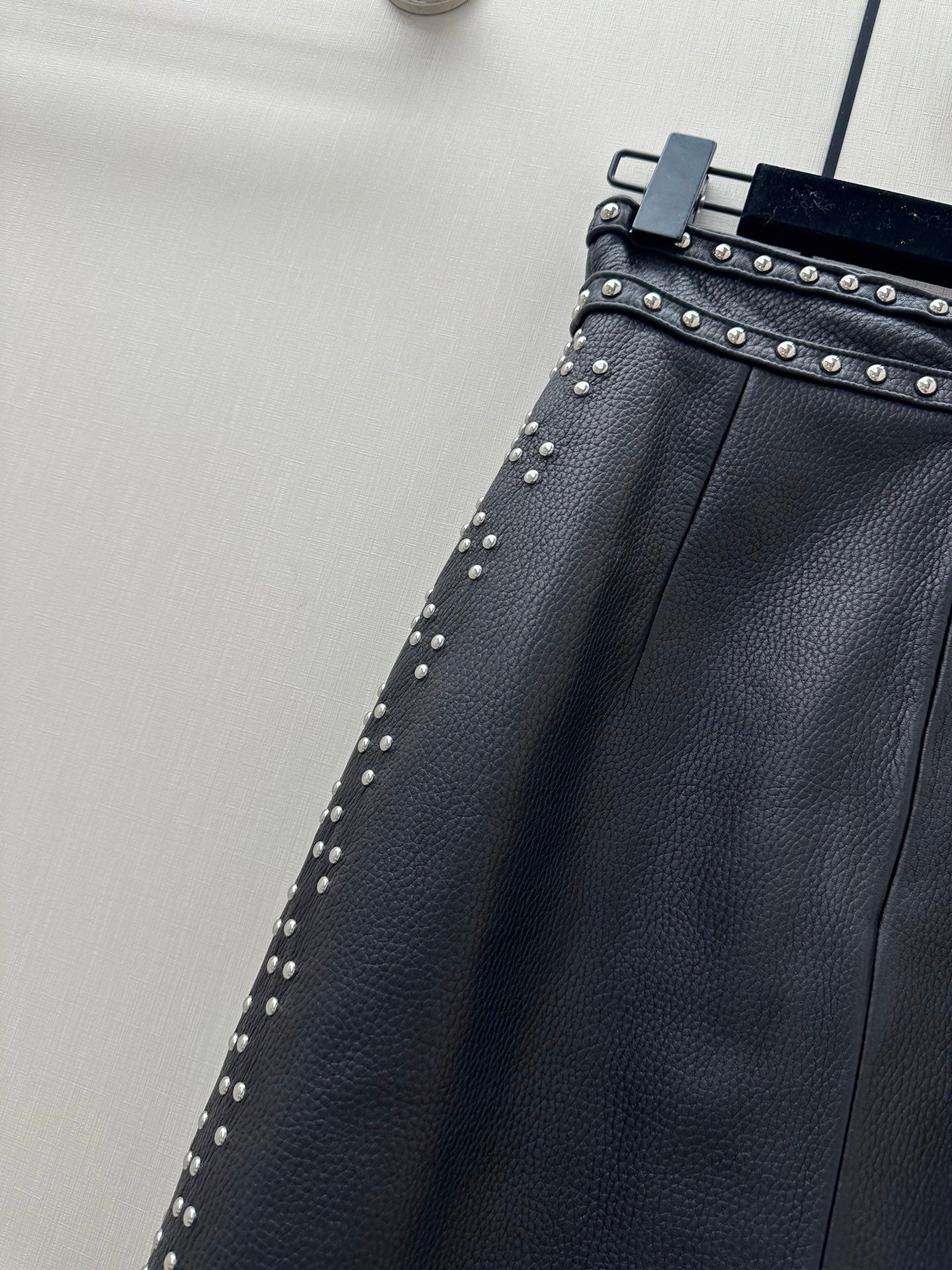 HERMES 26S LEATHER SKIRT 734