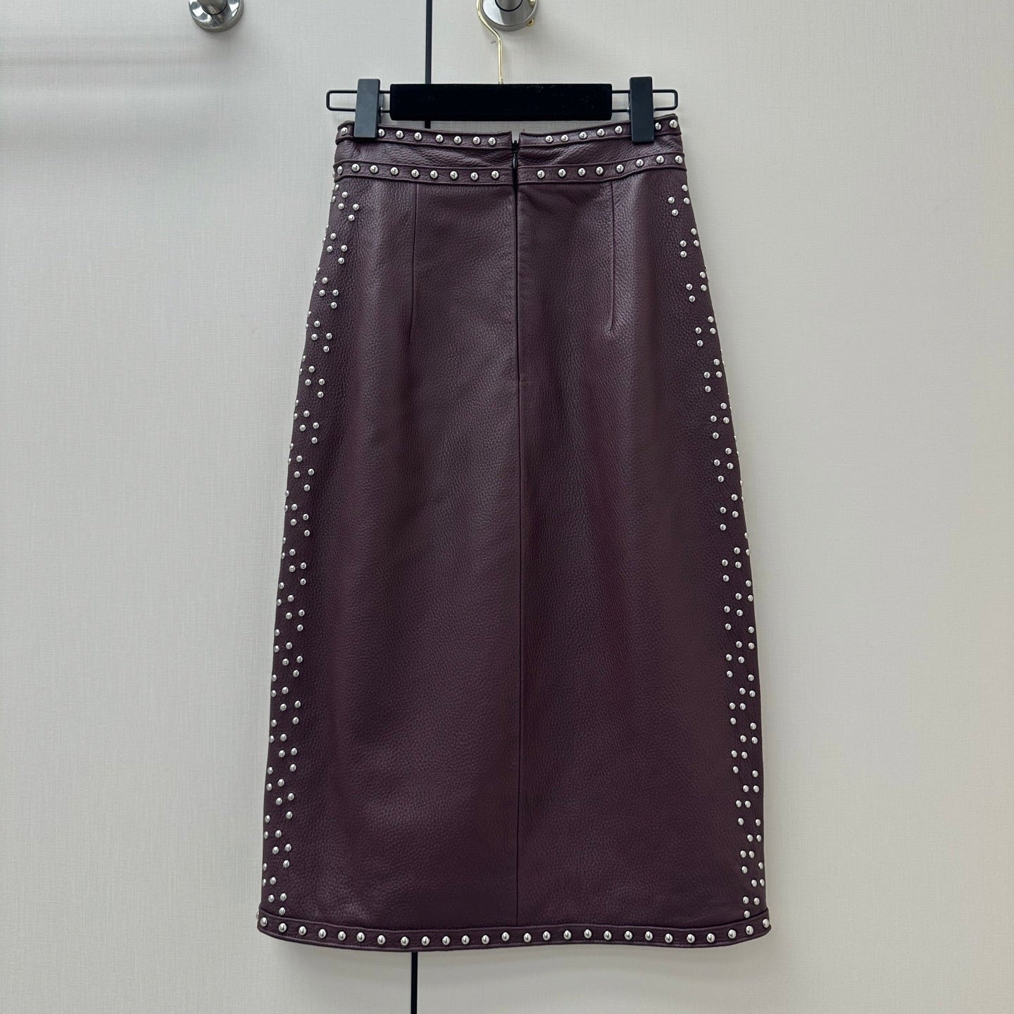 HERMES 26S LEATHER SKIRT 733