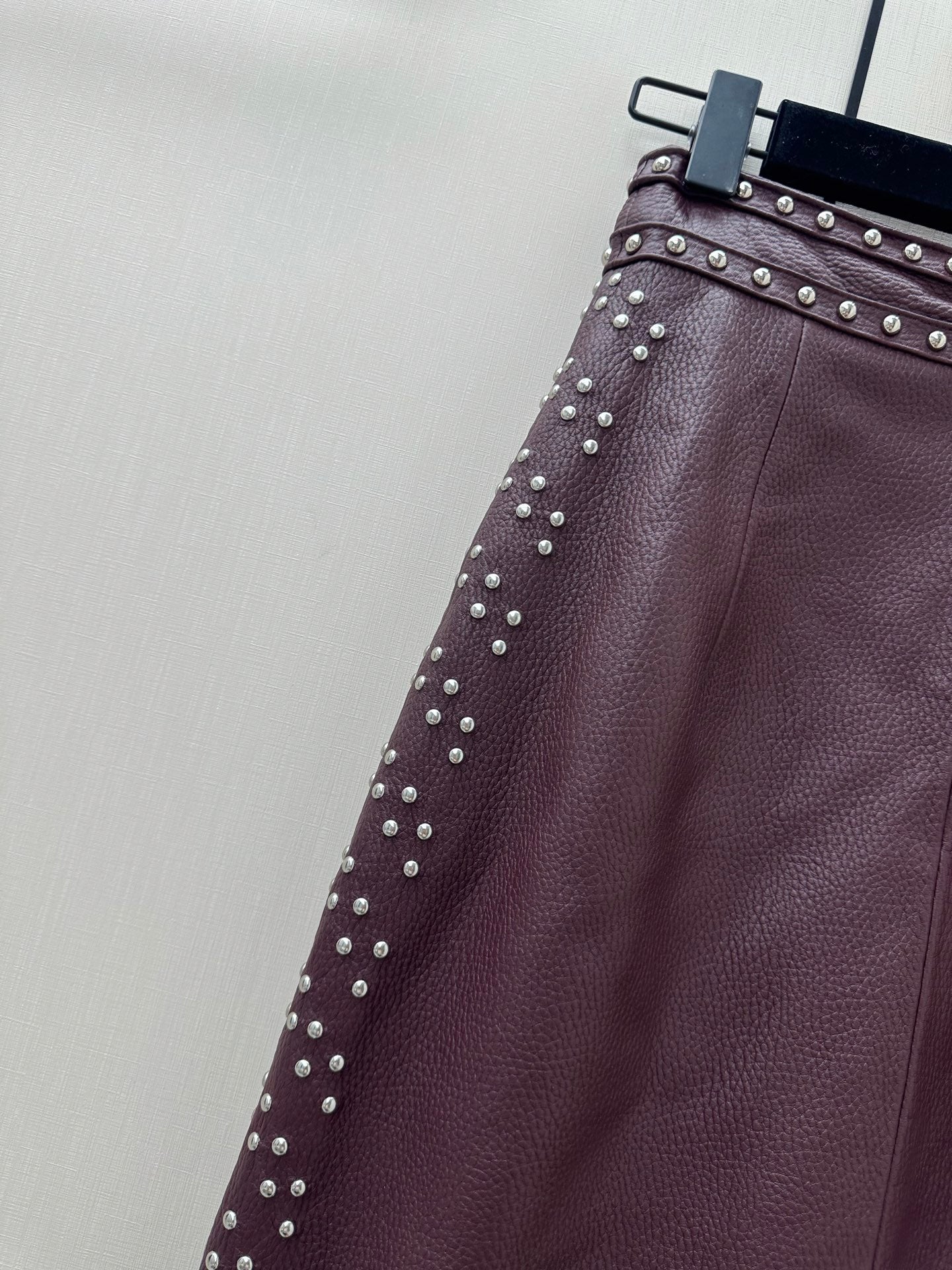 HERMES 26S LEATHER SKIRT 733