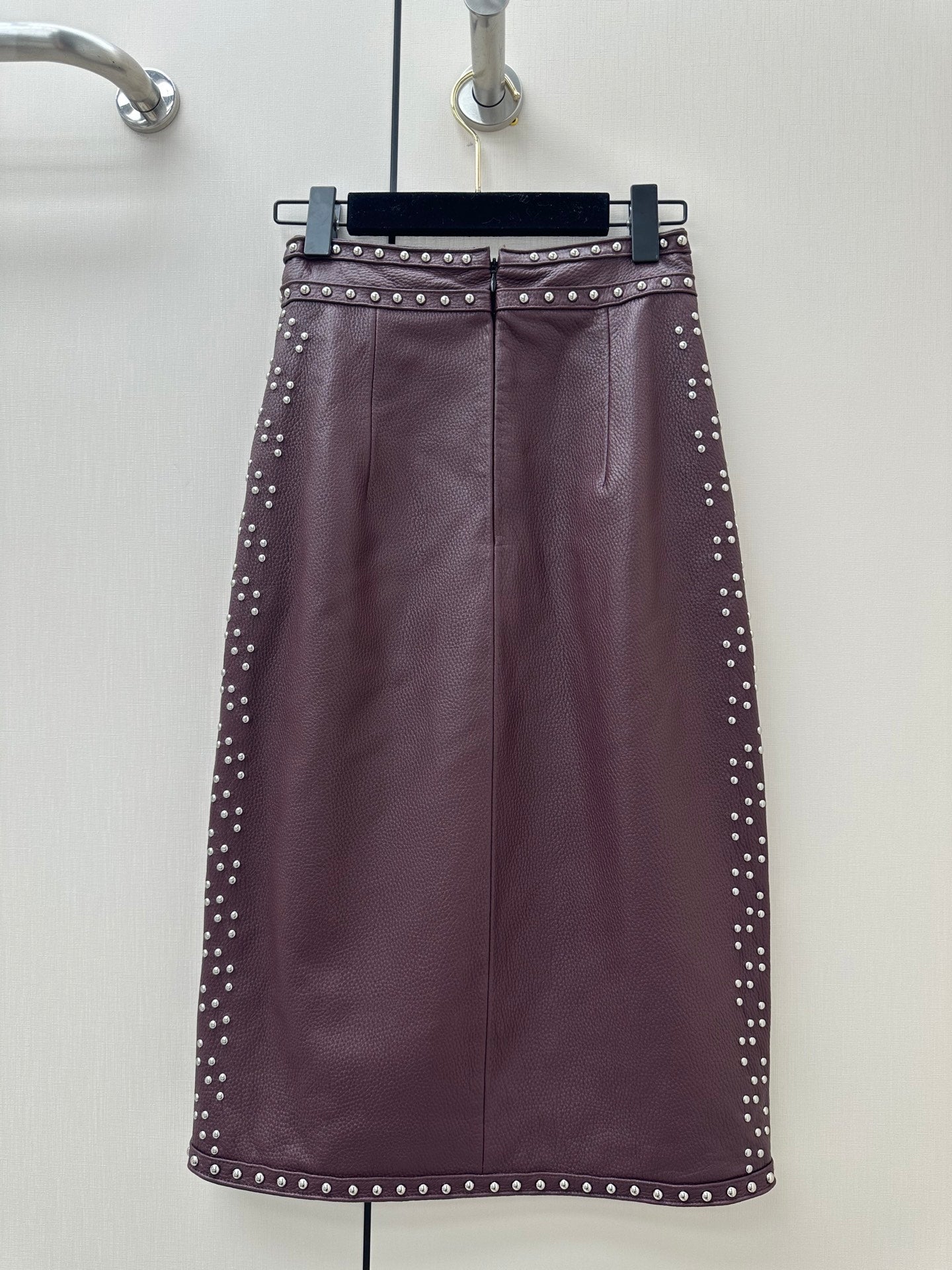 HERMES 26S LEATHER SKIRT 733