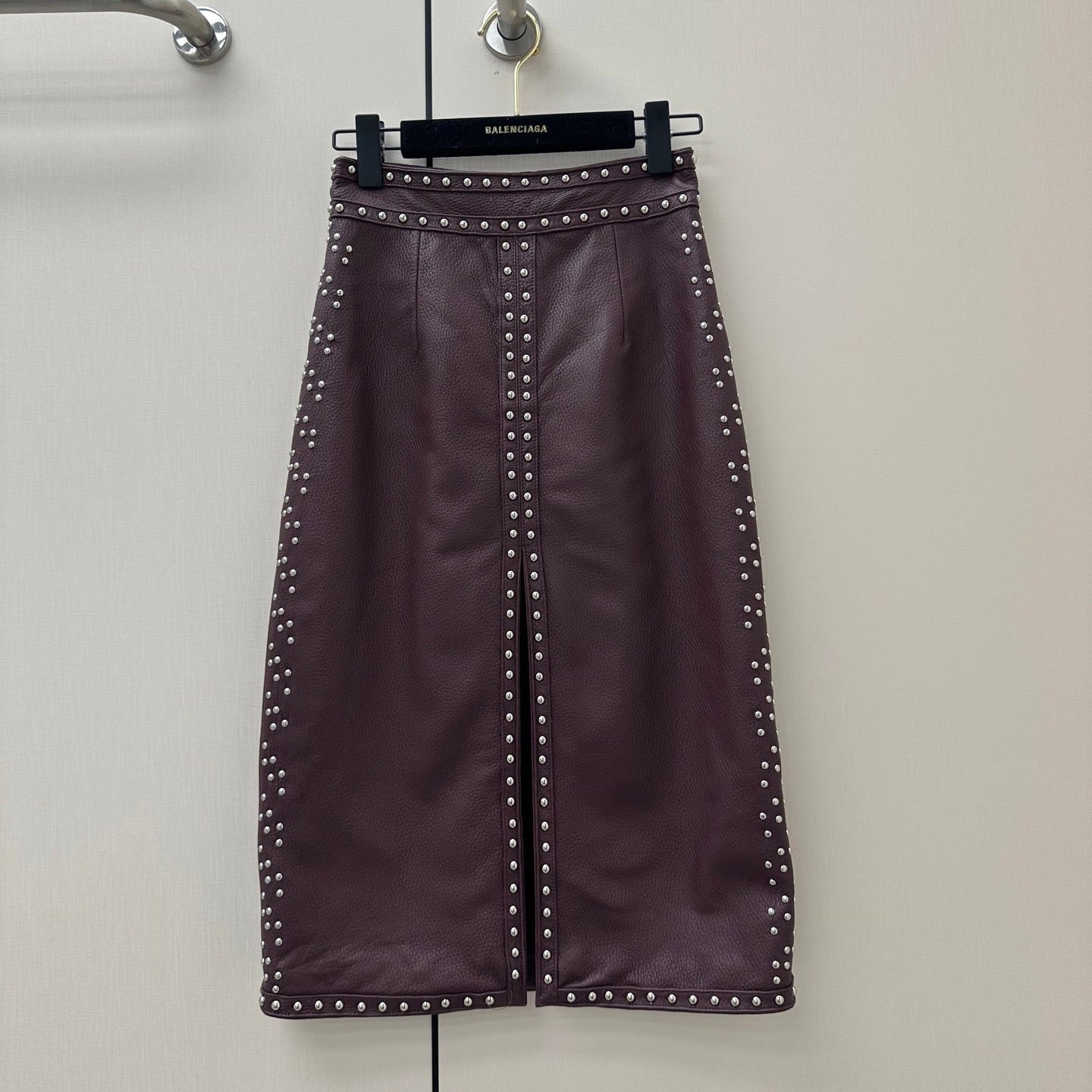 HERMES 26S LEATHER SKIRT 733