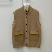 LORO PIANA 26S HIGH-NECK BUTTONED KNIT VEST 912