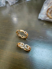 MOVE LINK PAVED DIAMOND RING