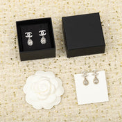 DOUBLE C DIAMONDS TEARDROP EARRINGS