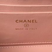 CC Vanity Case 17cm Pink Lambskin Gold hardware