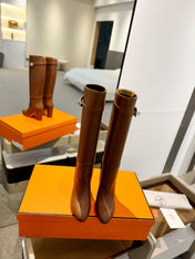 STORY BOOT 85MM IN BRONZE BROWN CALFSKIN