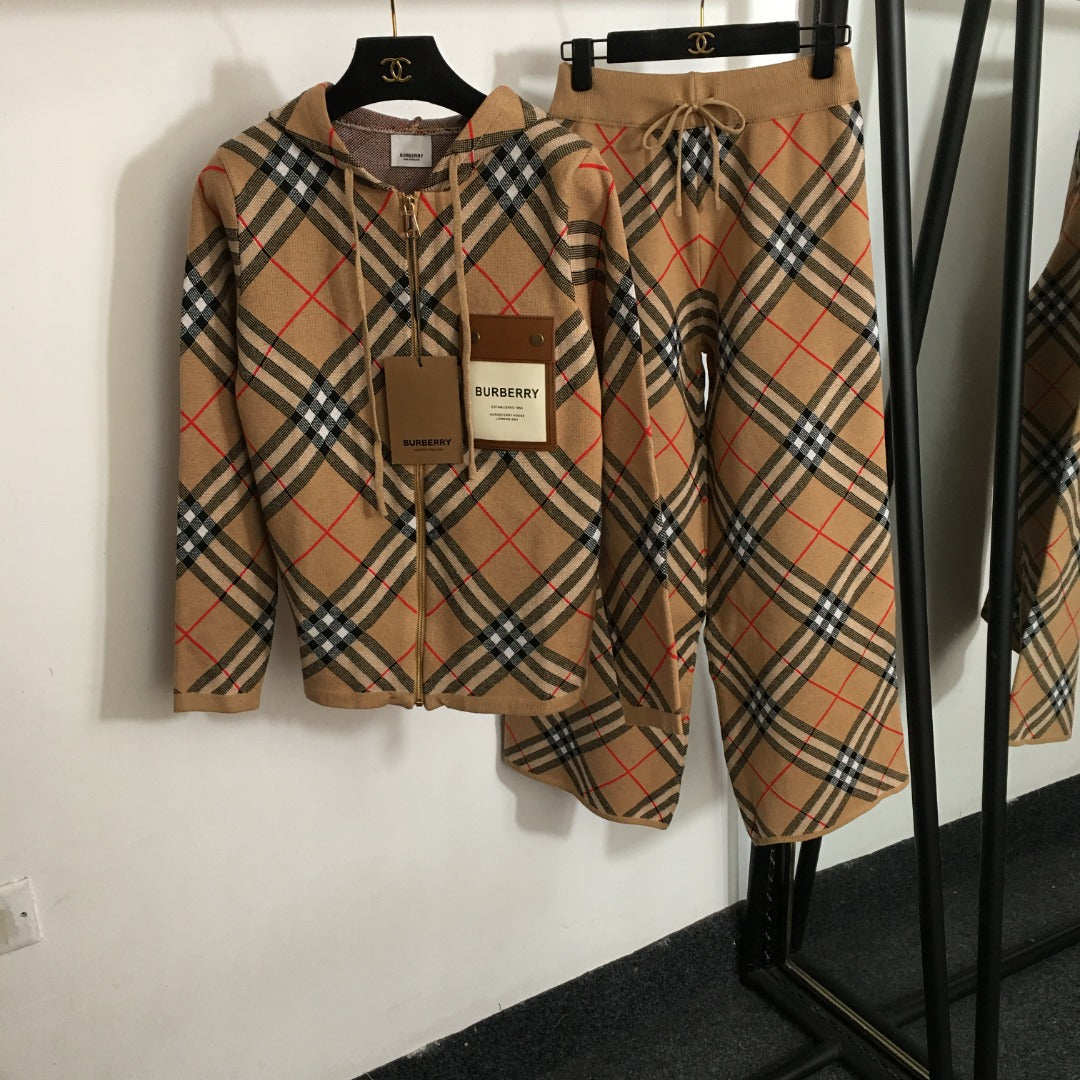 BURBERRY 25S TOP AND WIDE-LEG PANTS SET 337