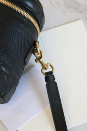 SMALL TRAVEL VANITY CASE BLACK LAMBSKIN