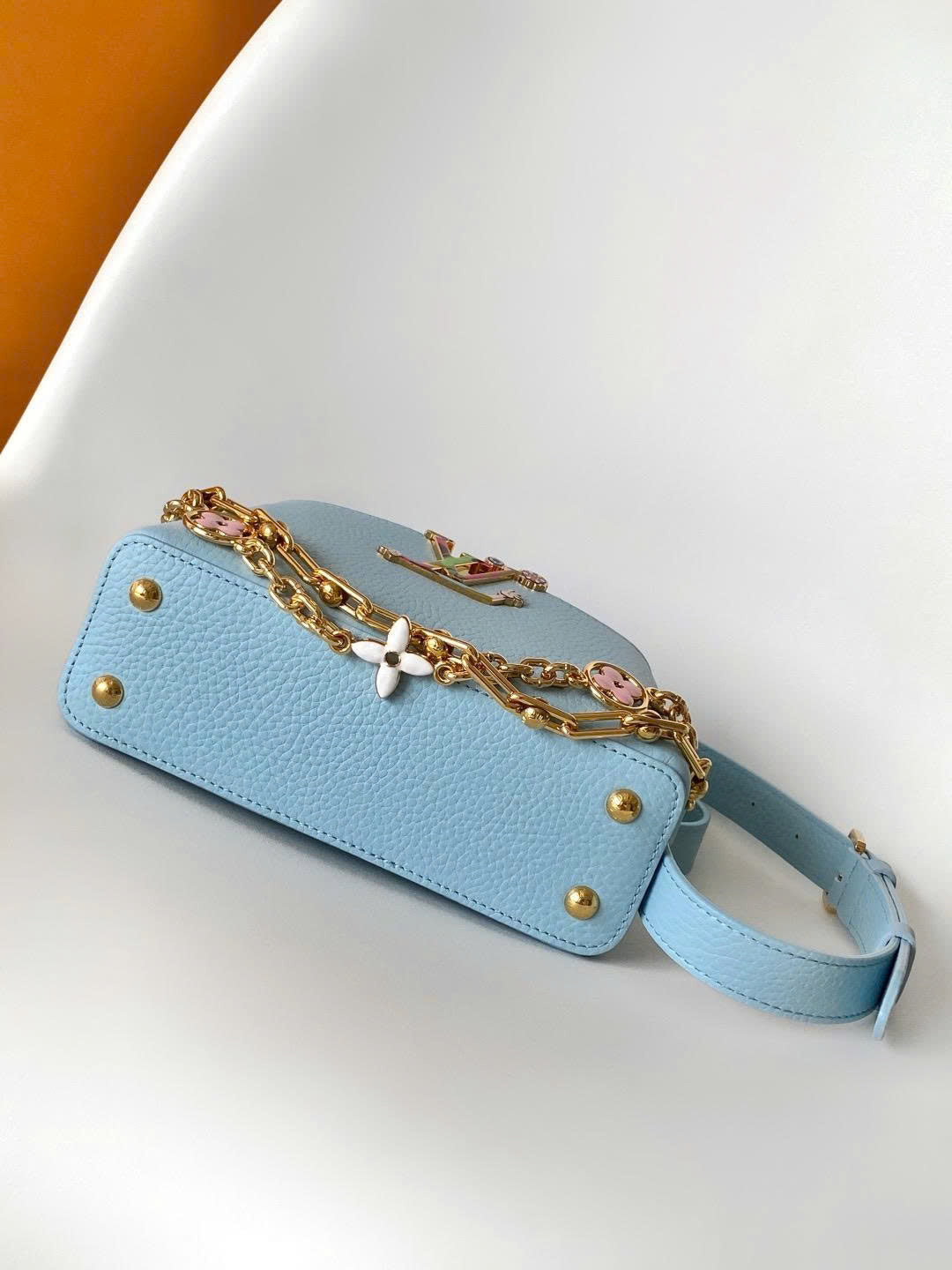 CAPUCINES MINI 21 TAURILLON GOLD  HARDWARE